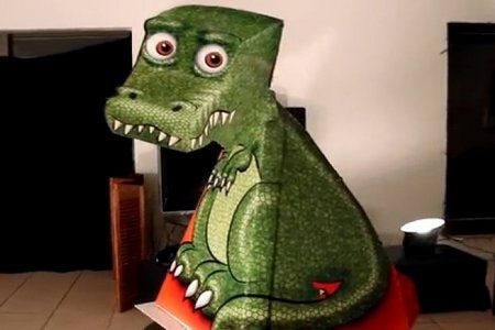 optička iluzija dinosaurus