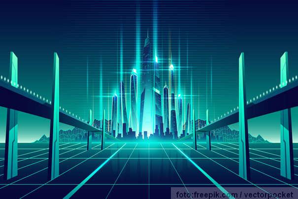 Ilustracija:grad budućnosti