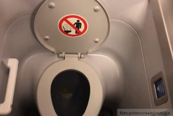 Ilustracija: wc u avionu