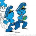 Ilustracija: policajci štrumpfovi