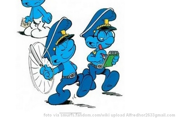 Ilustracija: policajci štrumpfovi