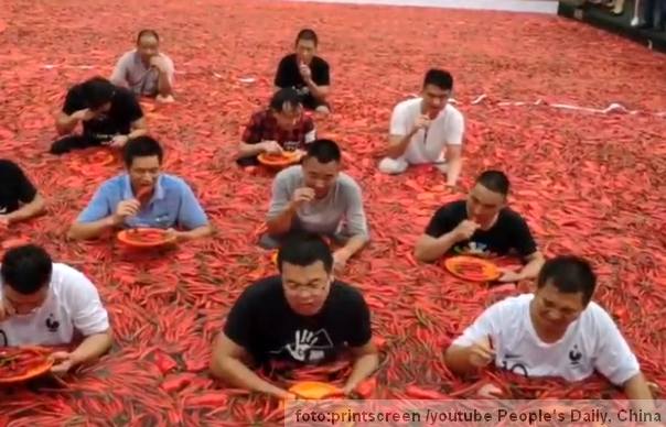 jednje ljutih papričica na takmičenju u gradu Hunan