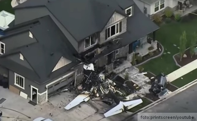 Avion obrusio na svoju kucu Juta USA