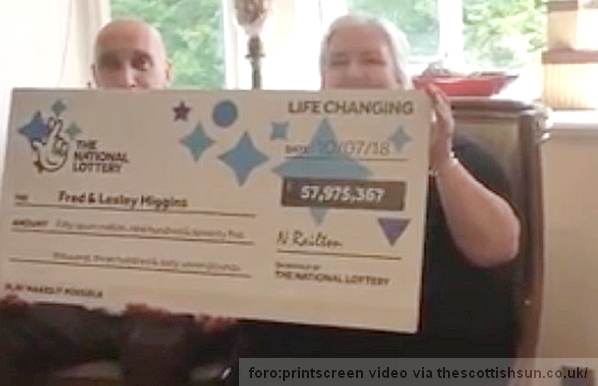 jackpot od 57 miliona funti fred lesley Higgins