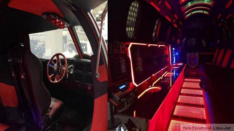 mlaznjak limuzina unutrasnjost