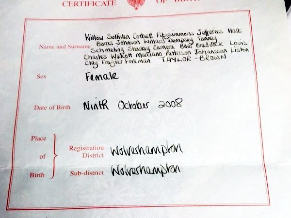 krstenica-rodni list devojčice Vilov krstenica-rodni list devojčice Vilov