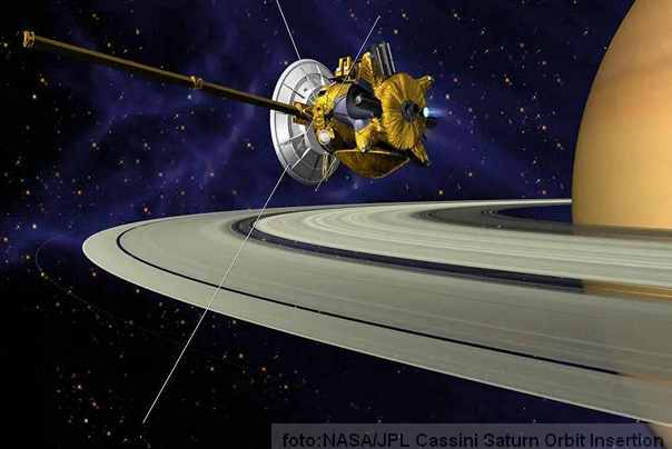 Ilustracija saturn planeta Kasini
