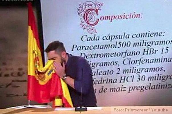 mateo brise nos &scaron;panskom zastavom