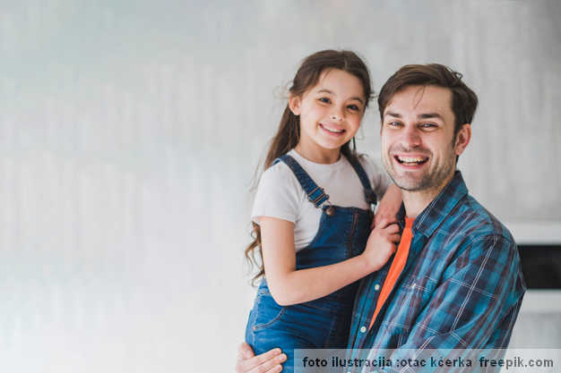 Ilustracija: otac i kćerka