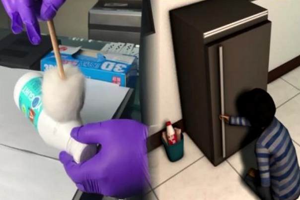 Ilustracija flaša jogurta krađa DNK analiza