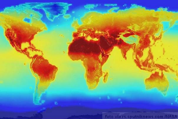 Ilustracija: mapa temeperature na zemlji