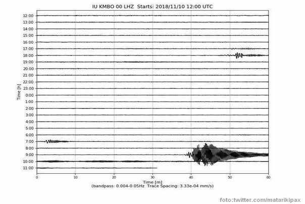 seizmički dijagram -slika misterioznih talasa koji su obi&scaron;li planetu Zemlju
