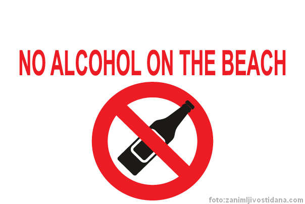 Ilustracija: ne alkohol plaža