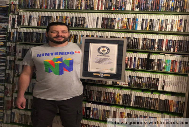 Antonio Monteiro poseduje najveću kolekciju vidoe igara FOTO: guinness world records