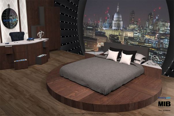 booking sedi&scaron;te ljudi u crrnom spavaća soba