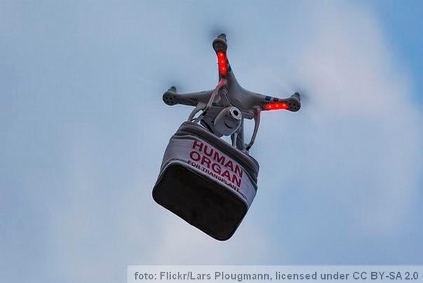 Ilustracija: transplantacija organa dronom