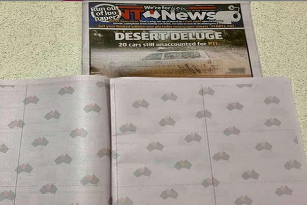 novine prazan papir australia