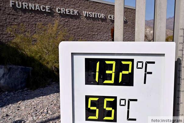 dolina smrti temperatura