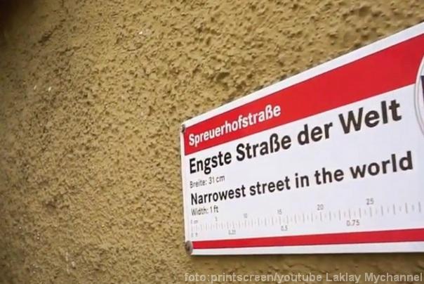 najuža ulica na svetu Spreuerhofstraße