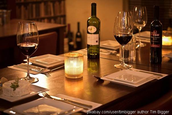 restoran večera vino