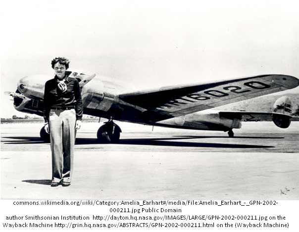Ameljia Errhart pored aviona