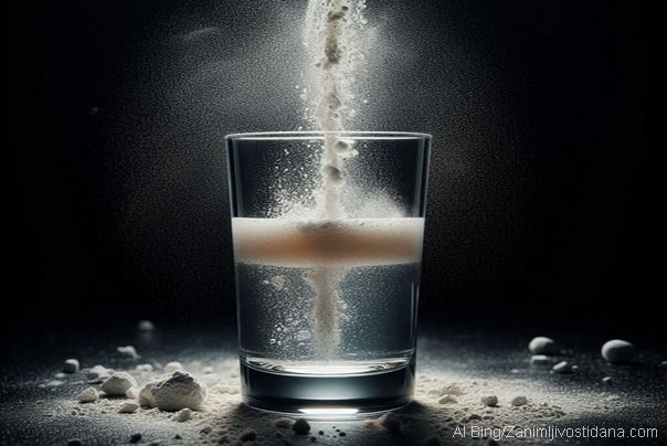čaša vode prah