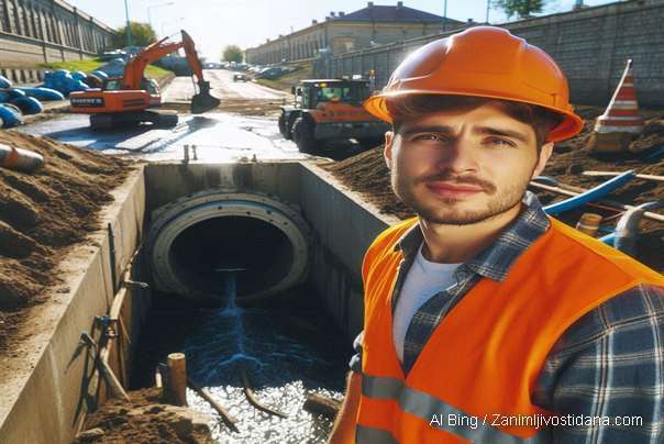 Ilustracija: radnik vodovoda