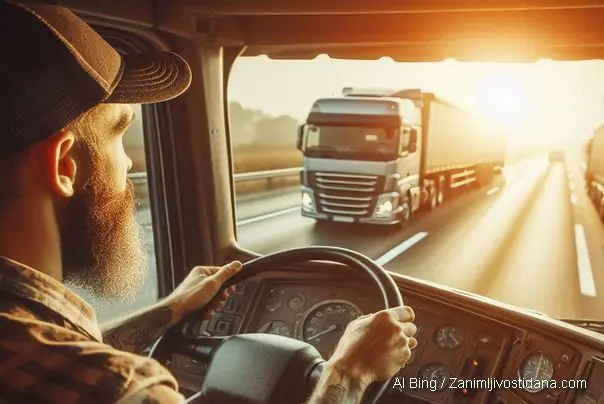 vozač kamiona kabina