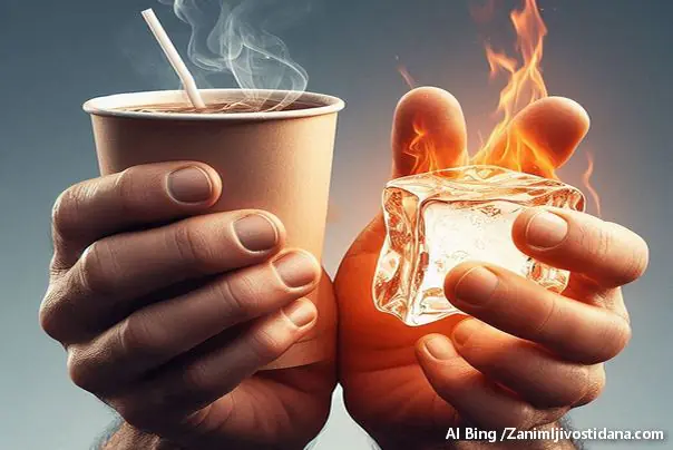 hladno vrući napitak ruke