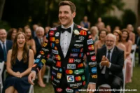 ILUSTRACIJA: mladoženja logo odelo