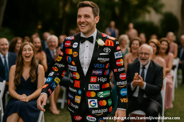 Mladoženja se pretvorio na dan svog venčanja u hodajući bilbord