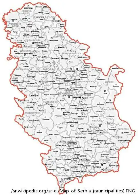 mapa srbije sa gradovima